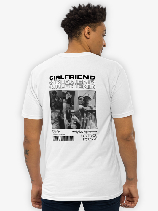 Girlfriend - T-shirt Personnalisé Blanc