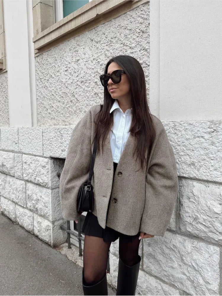 Loose Fit Blazer Coat